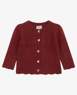 BABY POINTELLE WOOLBLEND CARDIGAN