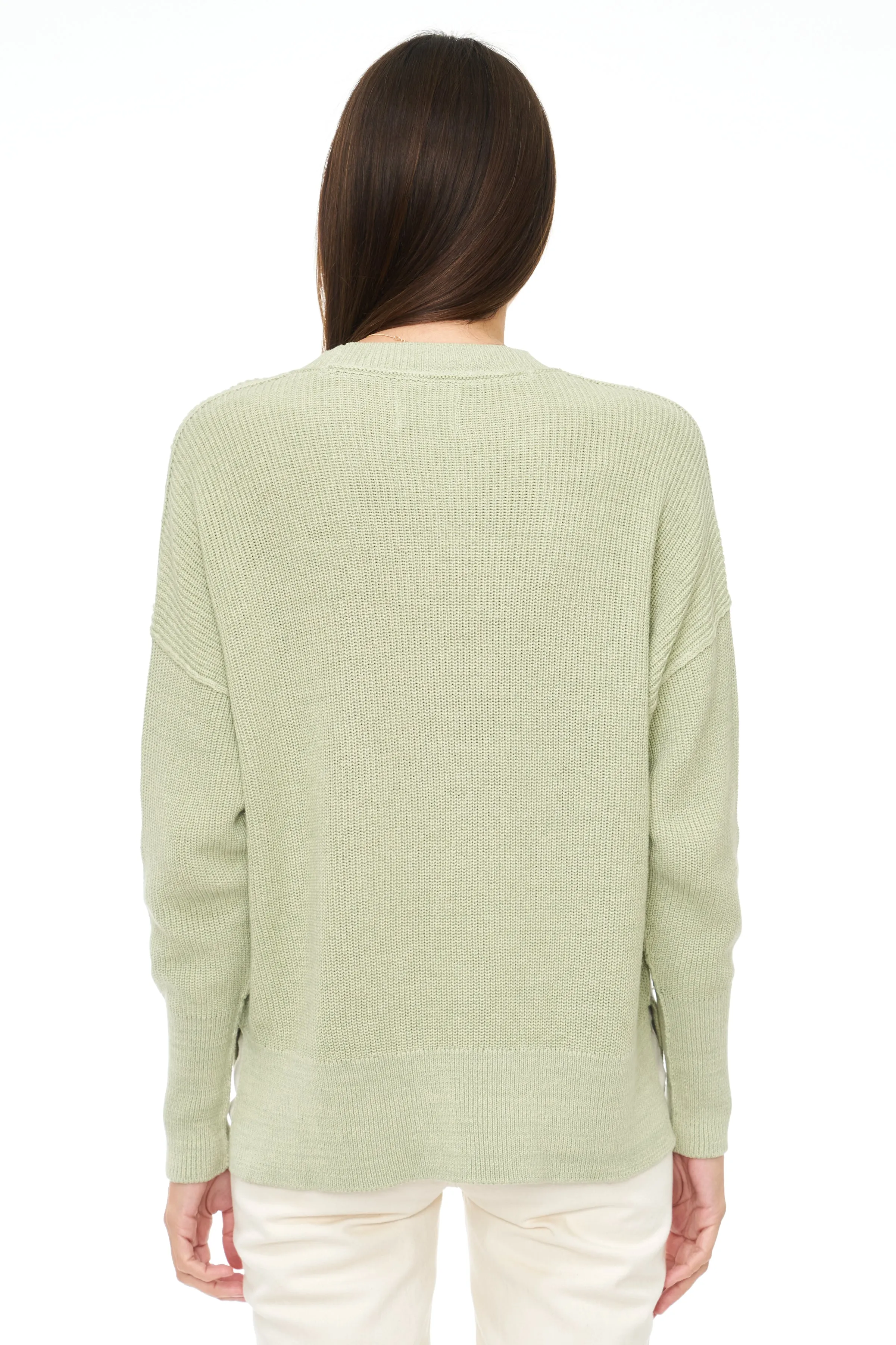 Darya Oversized Crewneck Pullover - Palm