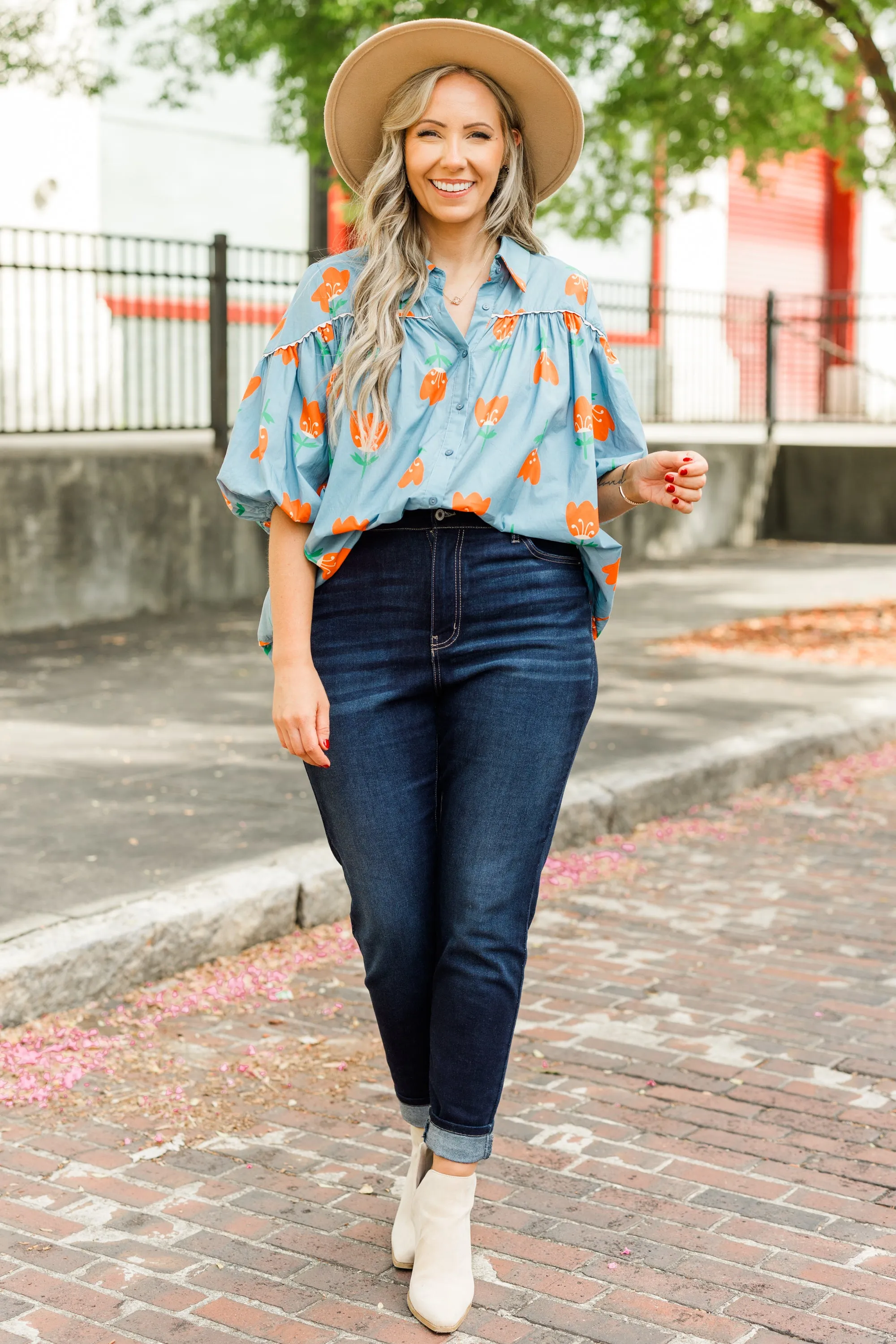 Meadow Muse Blouse, Light Blue