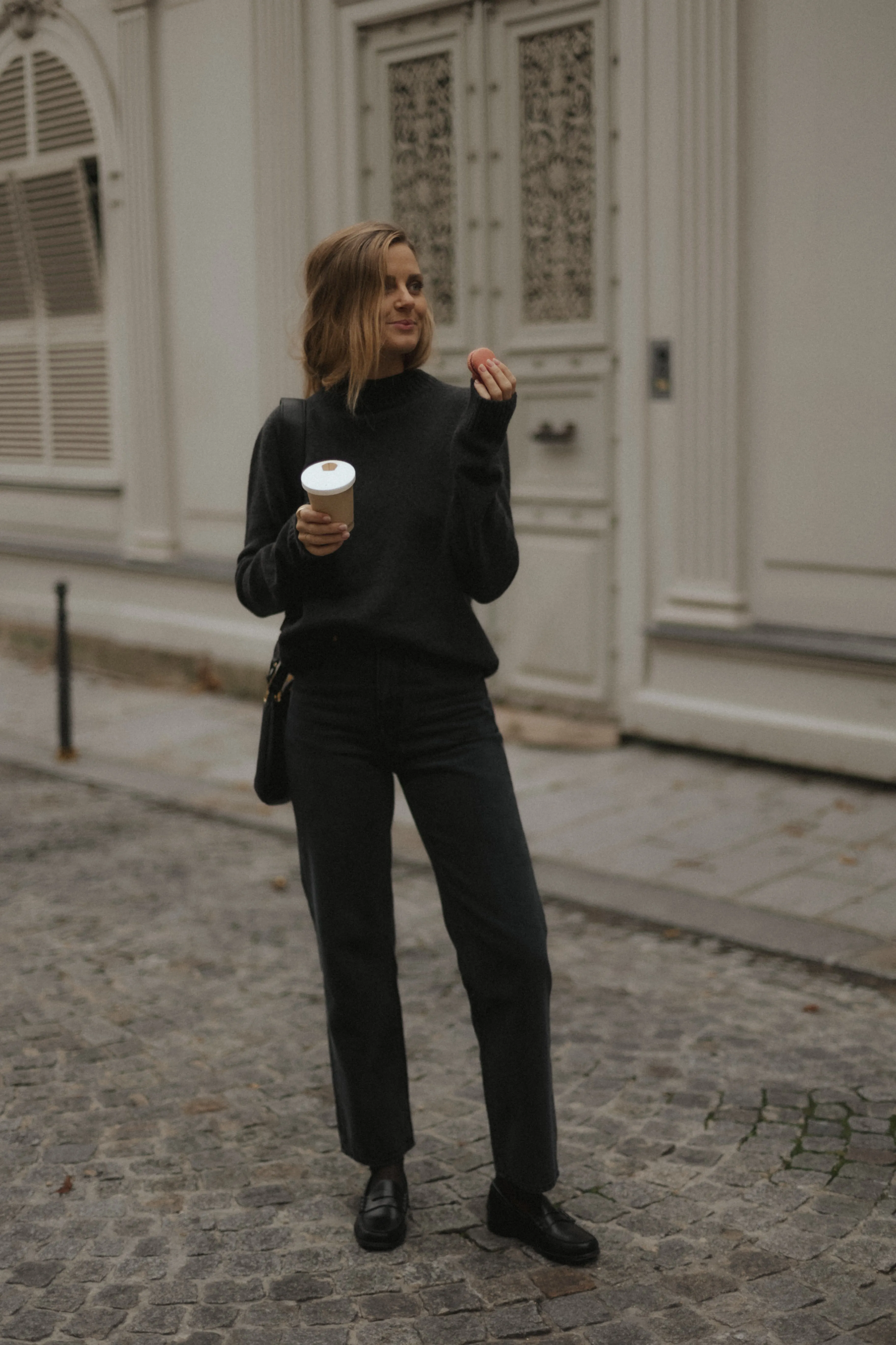 MOCK NECK SWEATER  - DARK GREY